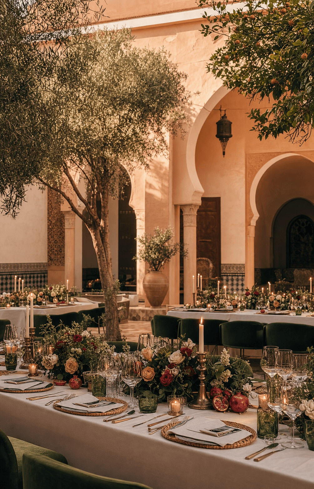 Wedding celebration in a Moroccan riad